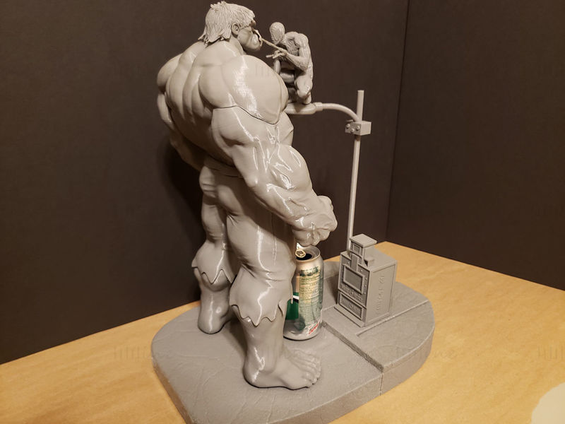 Hulk and Spiderman Diorama 3D Printing Model STL