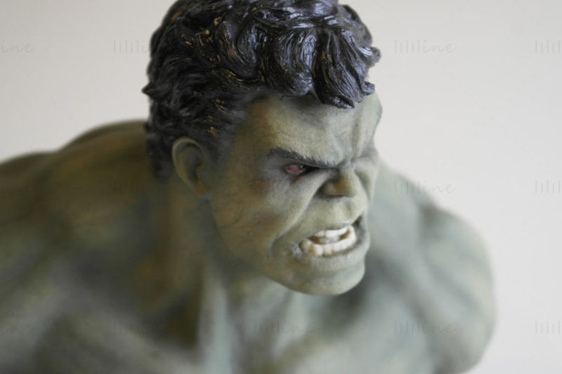 Hulk Bust 3D Model Ready to Print OBJ FBX