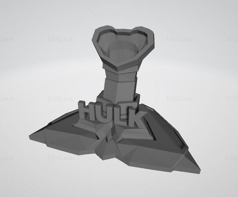 Modelo 3D de busto do Hulk pronto para imprimir OBJ FBX