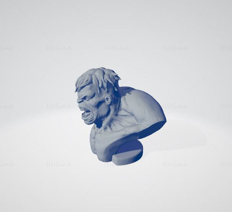 Hulk Bust 3D-s modell nyomtatásra kész OBJ FBX STL