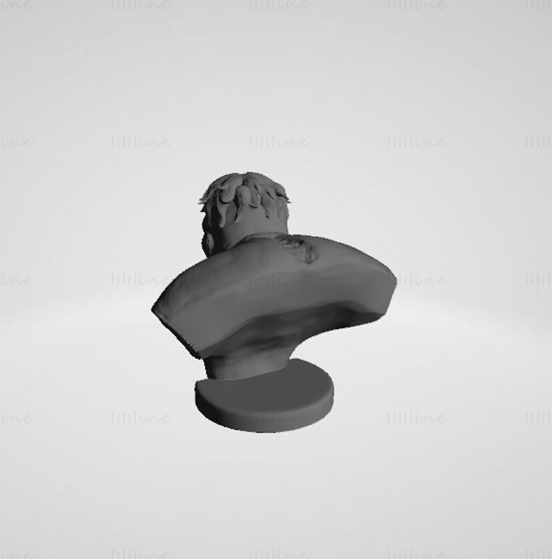 Modelo 3D de busto do Hulk pronto para imprimir OBJ FBX STL