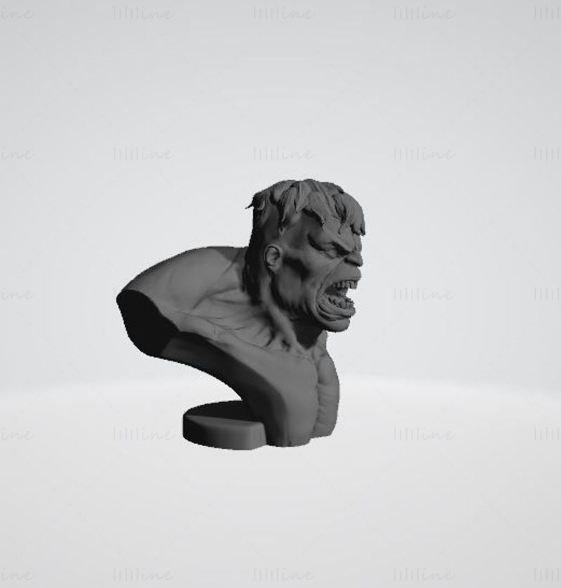 Model 3D Hulk Bust gata de imprimat OBJ FBX STL