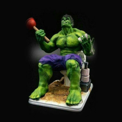 Hulk in the toilet 3D Model Ready to Print OJB FBX STL