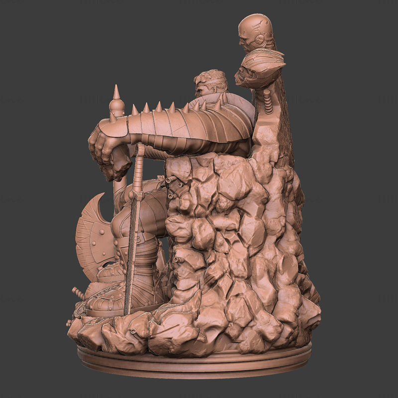 Hulk On Throne 3D Print Model