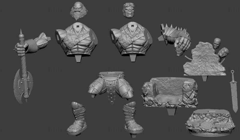 Hulk On Throne 3D Print Model