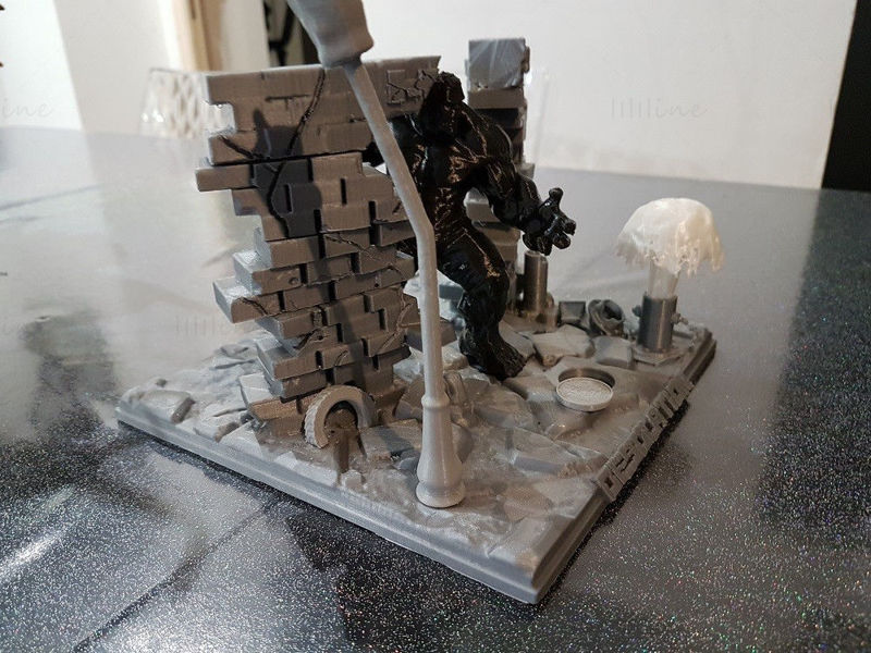 HULK Scene Desolation 3D-model klaar om af te drukken