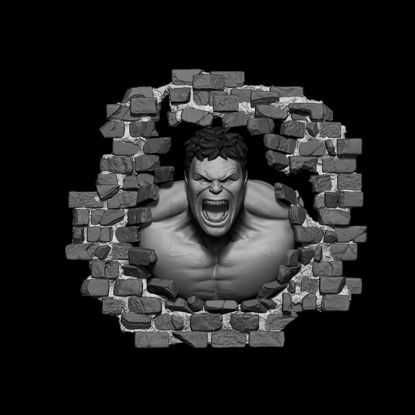 نموذج الطباعة ثلاثية الأبعاد Hulk Smash Wall STL