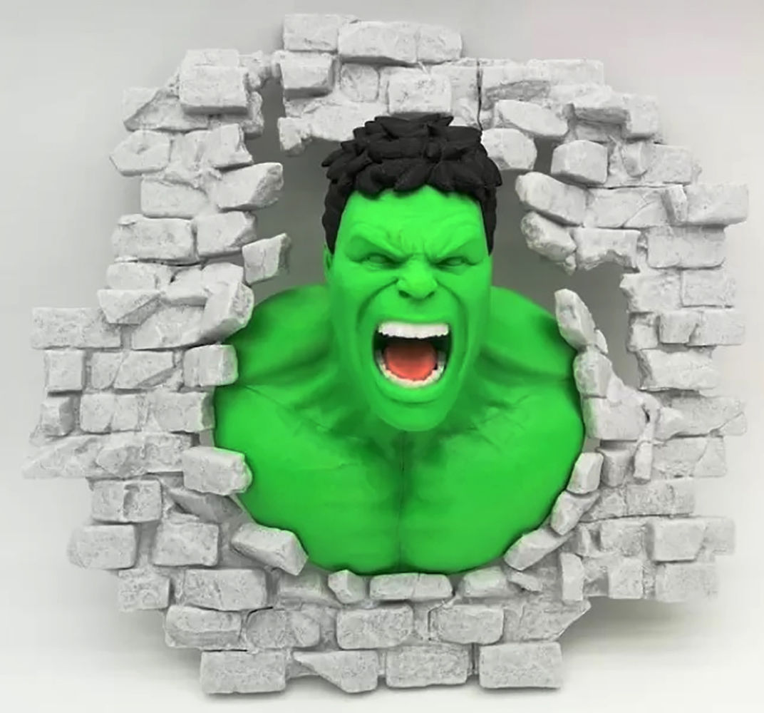 Modèle d'impression 3D Hulk Smash Wall STL