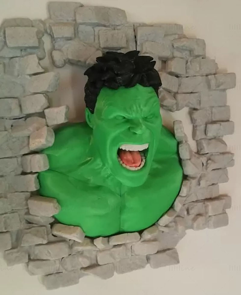Modèle d'impression 3D Hulk Smash Wall STL