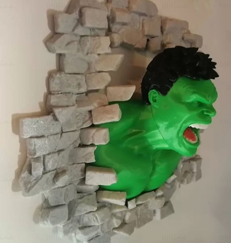 Hulk Smash Wall 3D Printing Model STL