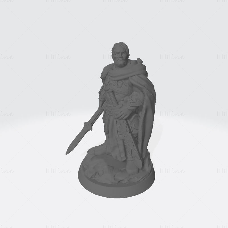 Menselijk drakenjager 3D-printmodel