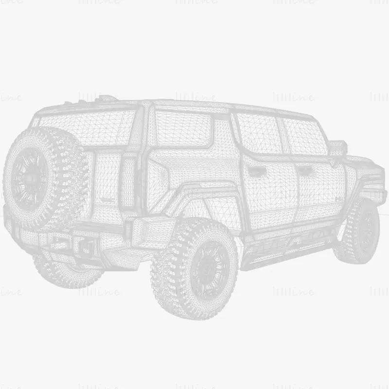 Hummer EV GMC SUV 2024 3D-modell