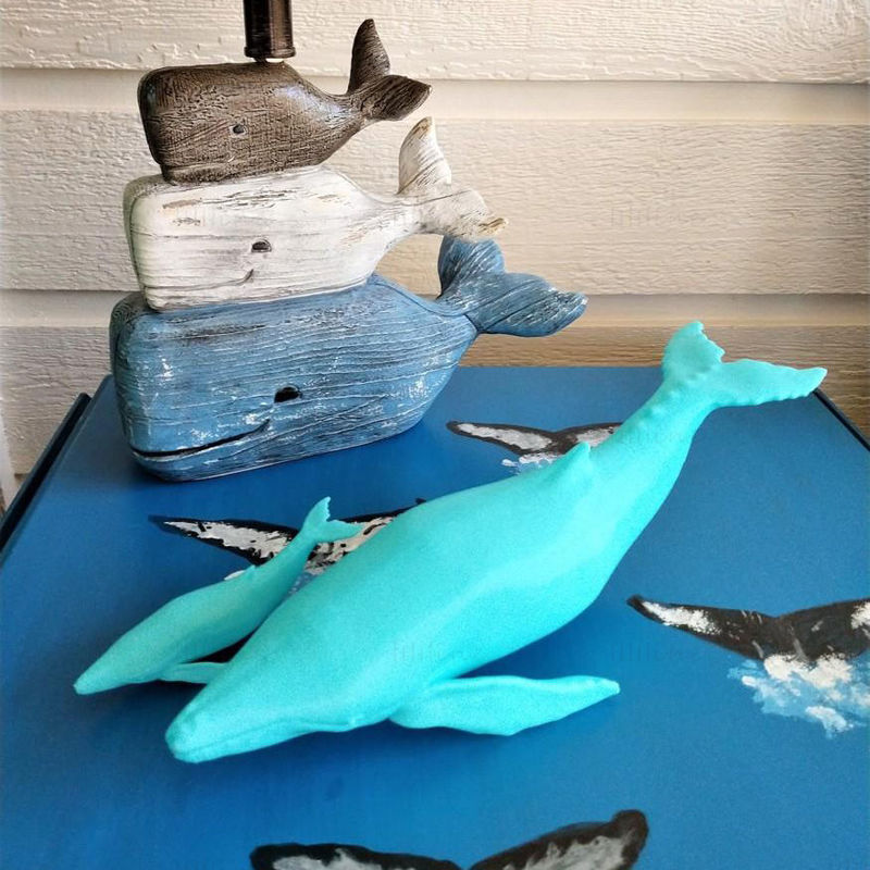 Modelo de impresión 3d de ballena jorobada
