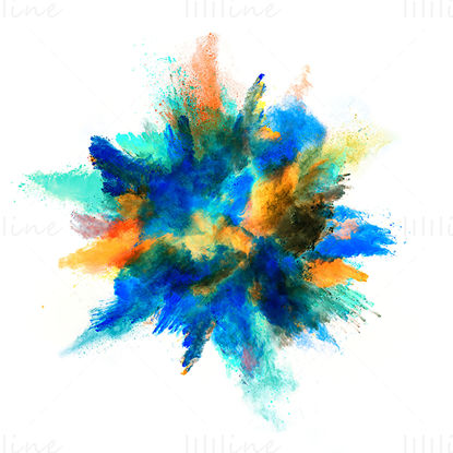 Hundreds of colorful powder dust splash HD pictures