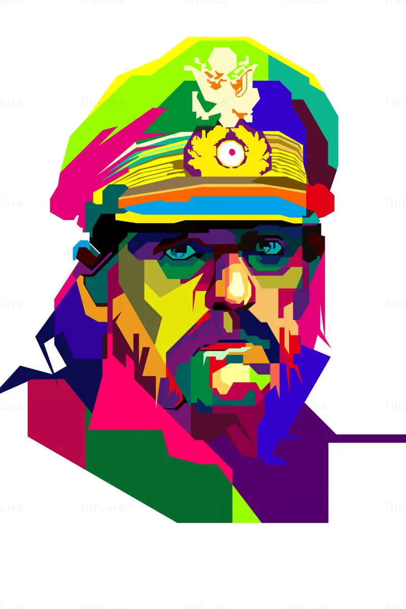 Ian Lemmy Kilmister Heavy Metal pop art vektor