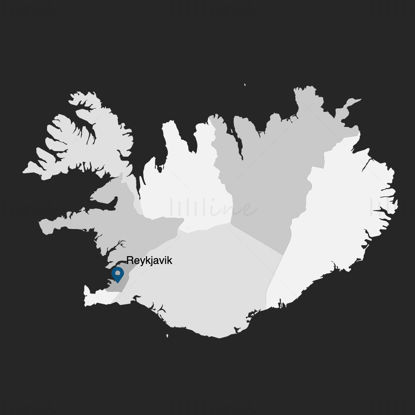 Island-Infografik-Karte bearbeitbare PPT und Keynote