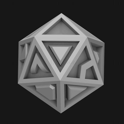 Modelo de impressão 3D de icosaedro