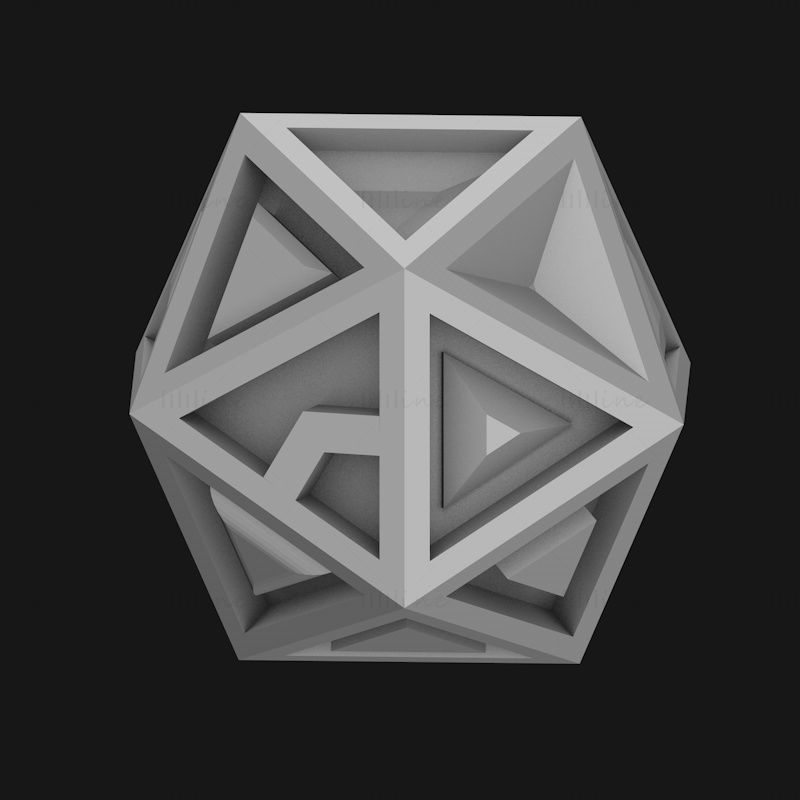 Icosahedron 3D Printing Model