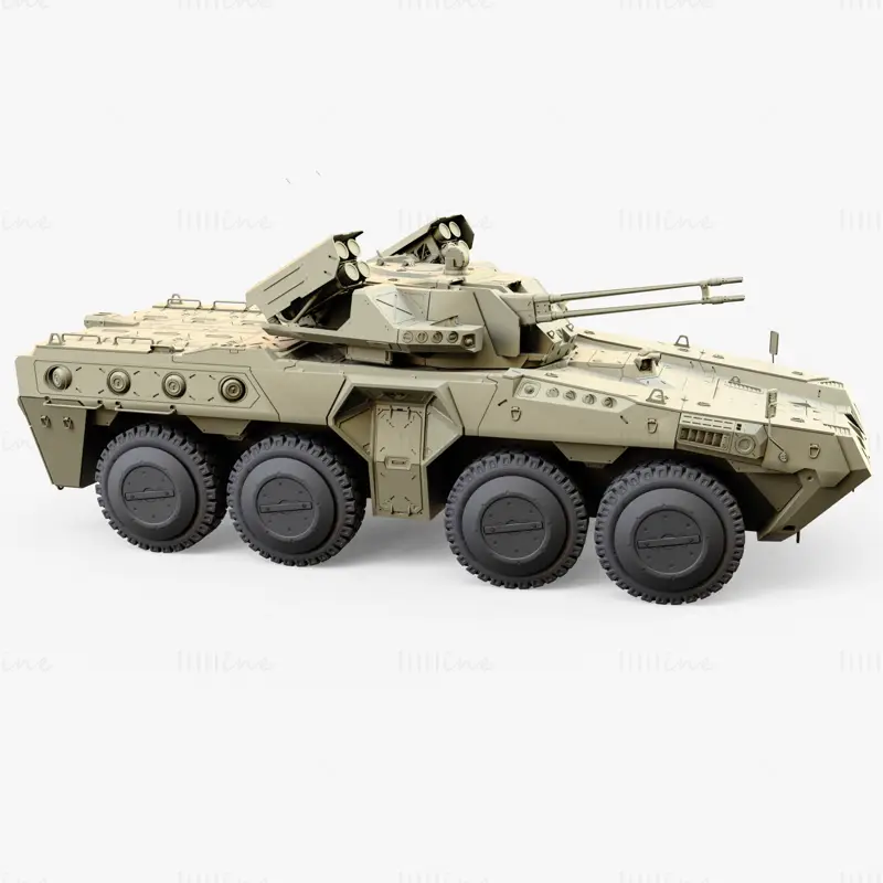 Militärisches 3D-Modell des Schützenpanzers Jericho