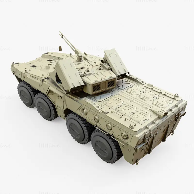 Militärisches 3D-Modell des Schützenpanzers Jericho