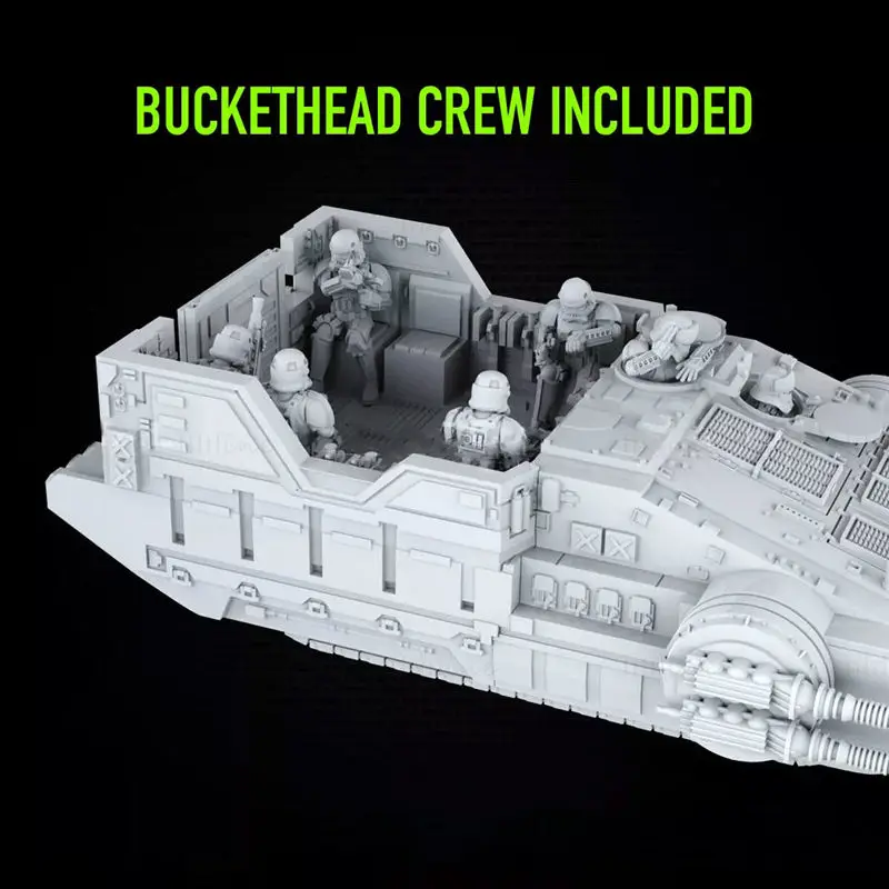 Imperial Assault Tank en bemanning - Star Wars 3D-printmodel STL