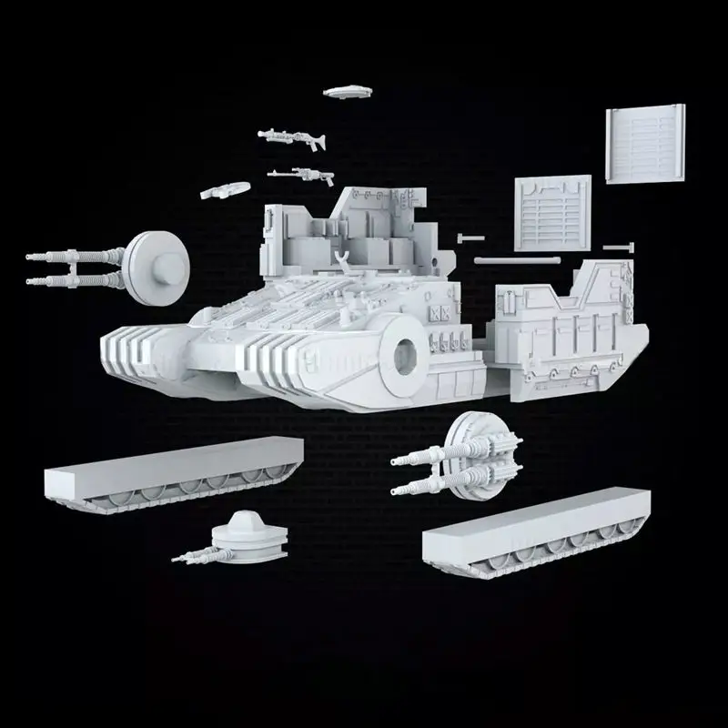 Tanque de asalto imperial y tripulación: modelo de impresión 3D de Star Wars STL