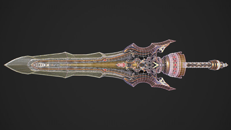 3D model imperiálního meče
