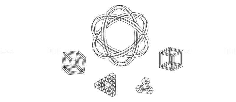 Невозможные объекты от MC Escher Модель 3D-печати STL