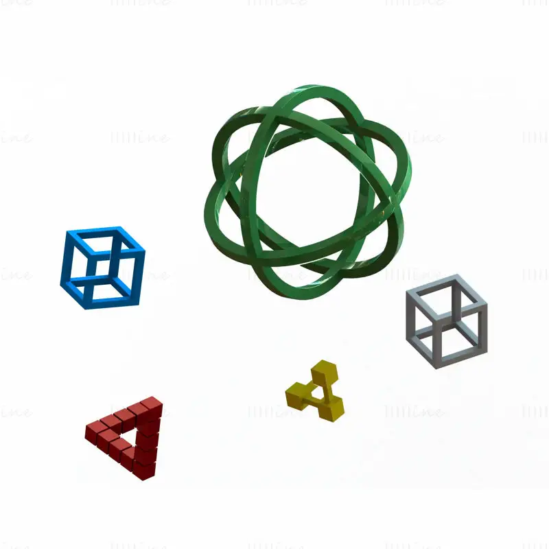 Impossible Objects by MC Escher 3D Printing Model STL