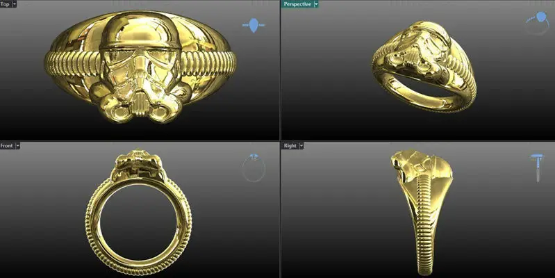 نموذج خاتم جندي العاصفة الإمبراطوري ثلاثي الأبعاد STL