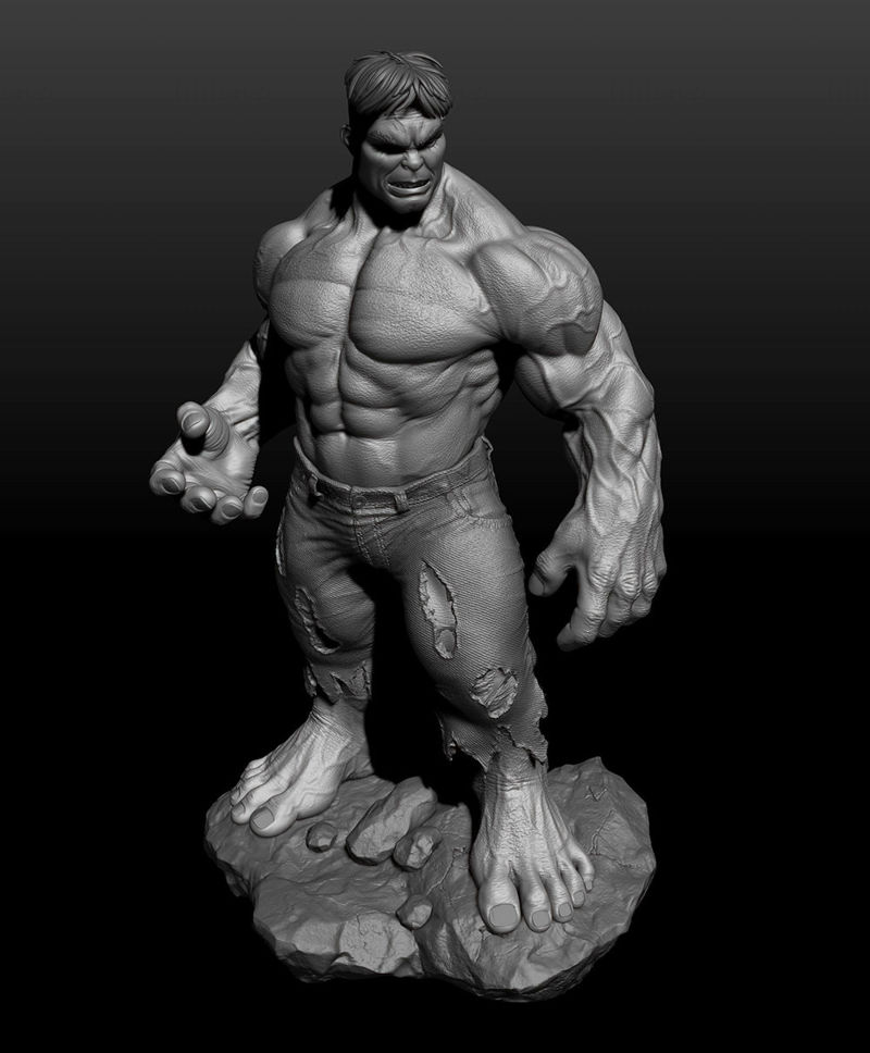 نموذج الطباعة المذهل Hulk ثلاثي الأبعاد STL