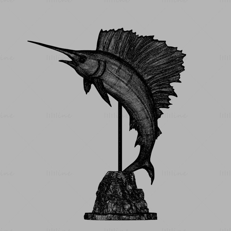 Indo-Pacific sailfish 3d printing model