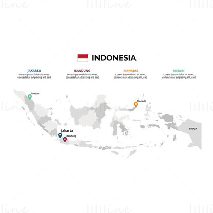 Endonezya harita vektörü