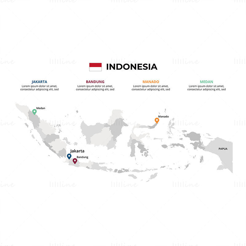 Endonezya harita vektörü