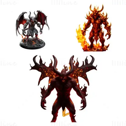 Figura coleccionable del Señor Demonio Infernal, serie de modelos de impresión 3D