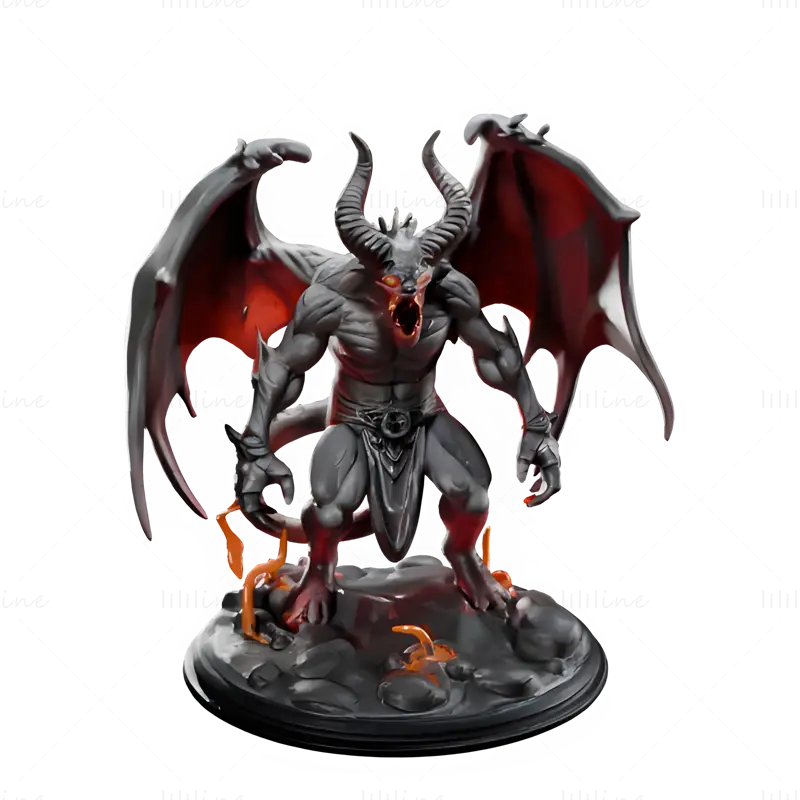 Infernal Demon Lord gyűjthető ábra 3D-s nyomtatási modellsorozat