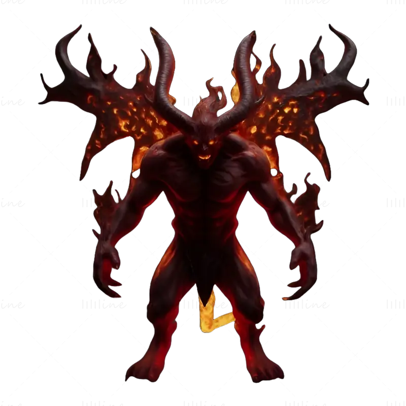 سری مدل های پرینت سه بعدی فیگور کلکسیونی Infernal Demon Lord