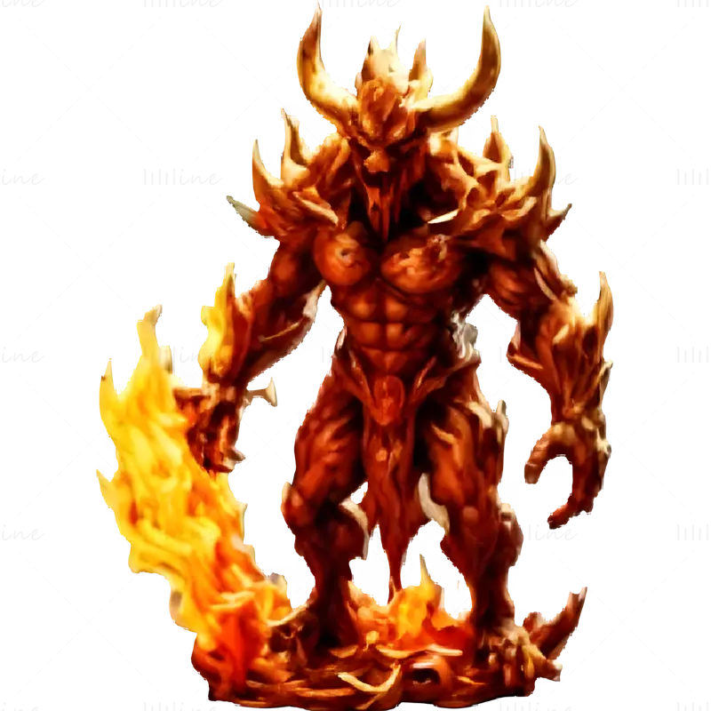 Infernal Demon Lord Collectible Figure 3D Print Model Series