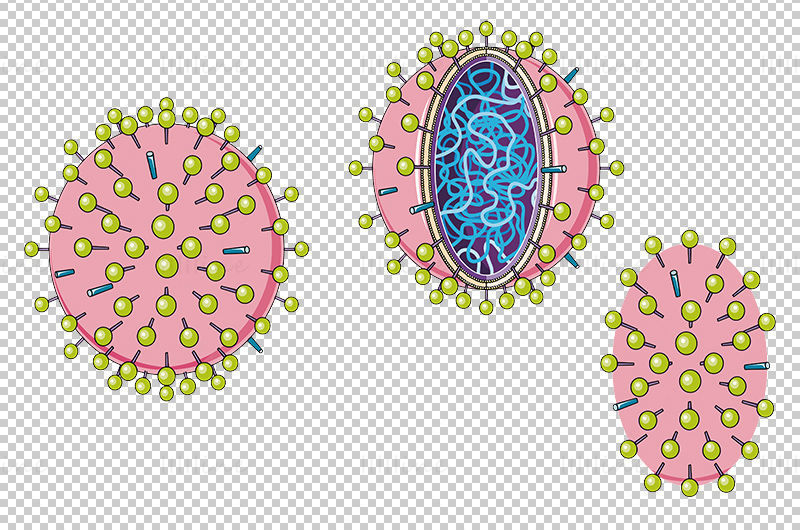 Influenza virus vector wetenschappelijke illustratie