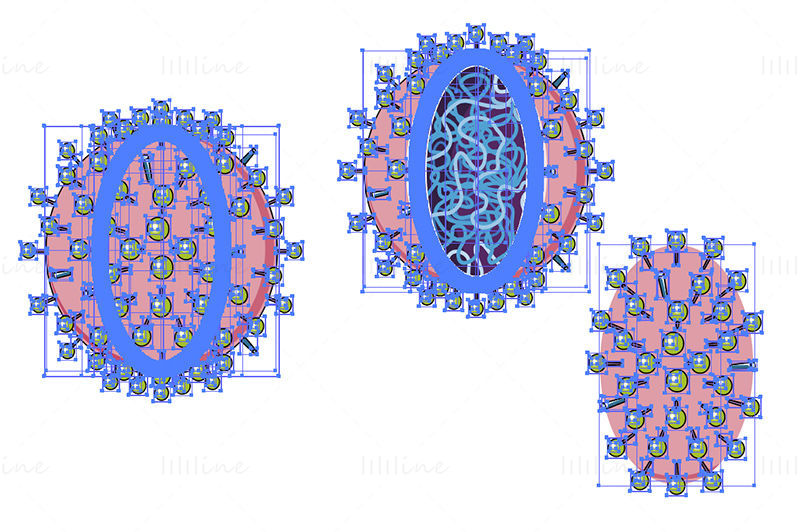 Influenza virus vector wetenschappelijke illustratie