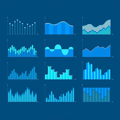 Infographic data graphs charts vector