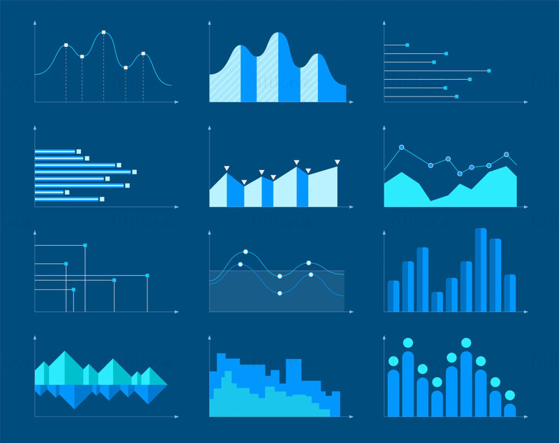 Infographic elements charts vector