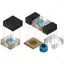 Ink bottle packaging dieline vector eps