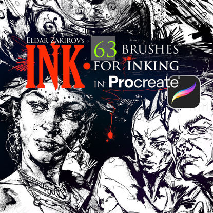 INK. for Procreate: 63 Brushes for realistic Inking