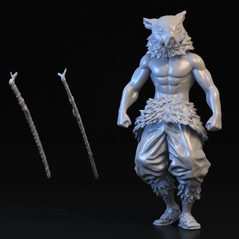 Inosuke Hashibira 3D-utskriftsmodell STl-filer | Demon Slayer-samleobjekt i høy oppløsning