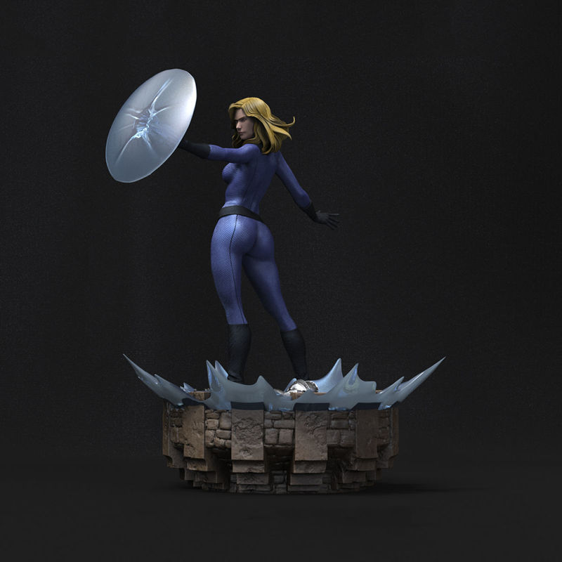 Invisible Woman Statues 3D Model Ready to Print STL