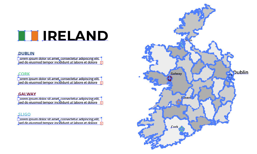 Ireland Map Vector   Ireland Map Vector 0000069272 