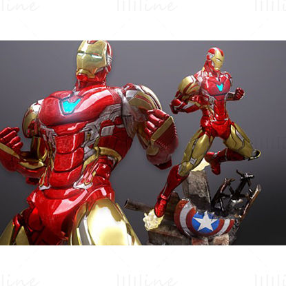 Iron Man and The Shield 3D Model Ready to Print STL