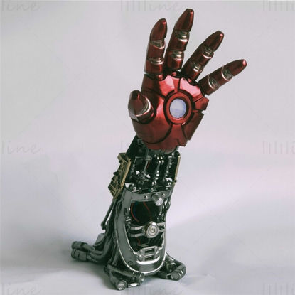 Iron Man Arm Lamp Modèle 3D prêt à imprimer STL