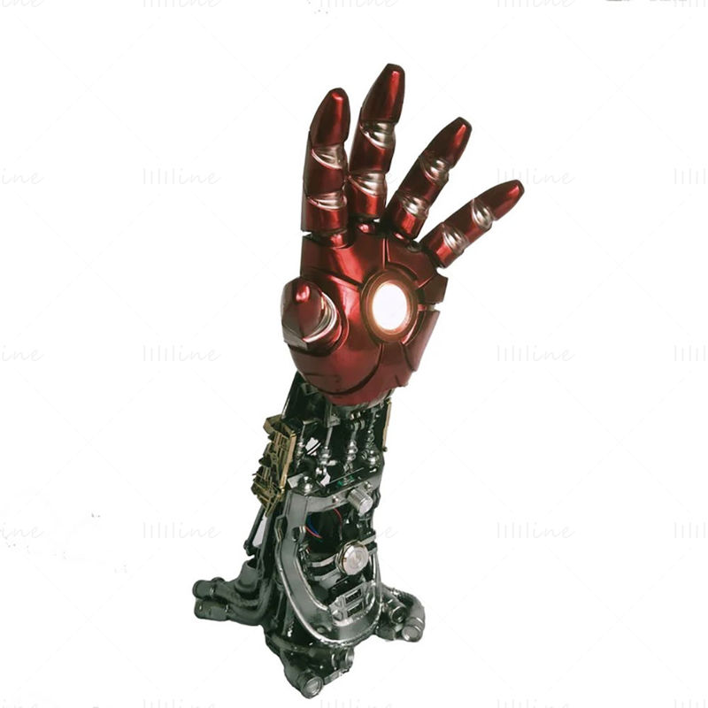 Iron Man Arm Lamp 3D Model Ready to Print STL